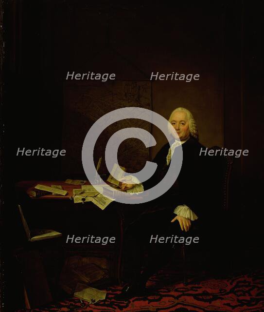Portrait of Jan Wagenaar, City Historian of Amsterdam, 1761. Creator: Tibout Regters.