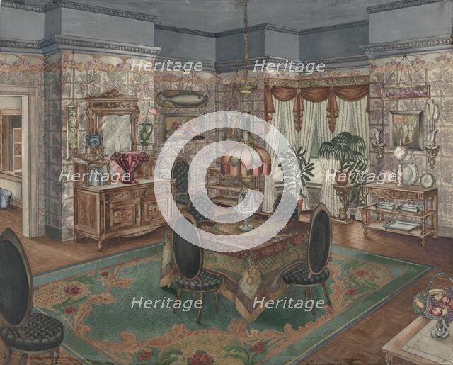 Dining Room, 1935/1942. Creator: Perkins Harnly.