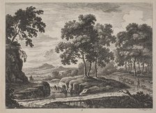 Panoramic River Landscapes with Travelers, 1734. Creator: Johann Christoph Dietzsch.