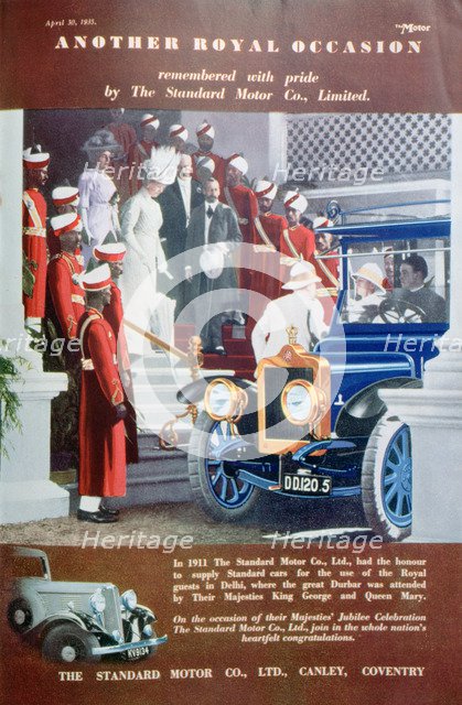 Standard Car advert, 1935. Artist: Unknown