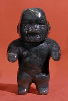 Jade figurine, probably a child although the Olmecs used to represent adults with childlike featu…