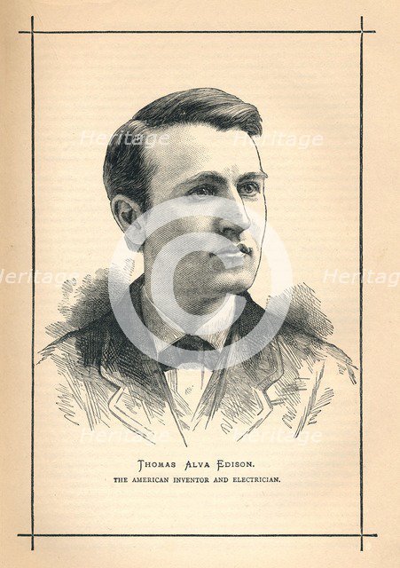 'Thomas Alva Edison, American inventor', 1893. Artist: Unknown.