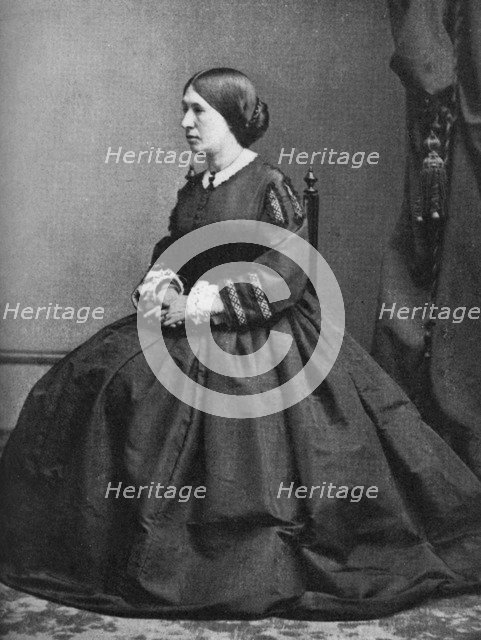 Julia Grant, wife of American president Ulysses S Grant, late 19th century, (1908). Artist: Unknown