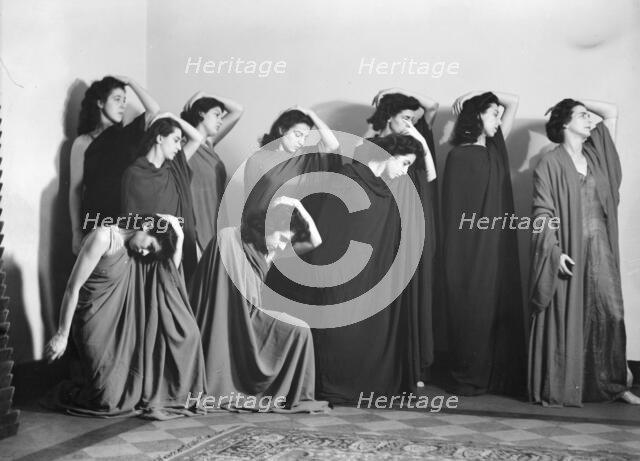 Maria Theresa Duncan and dancers, between 1911 and 1942. Creator: Arnold Genthe.