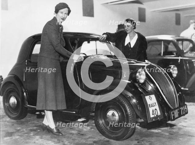 1937 Fiat 500 R.A.C. Rally Joan Richmond and Mrs Gordon Simpson. Creator: Unknown.