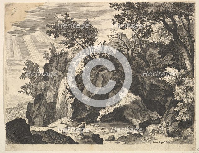 Rocky Landscape with the Stigmatization of St. Francis (reverse copy). Creator: Unknown.