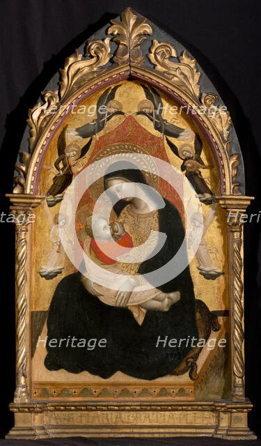 Virgin And Child With Music-Making Angels, c1400-1410. Creator: Master of the Strauss Madonna.