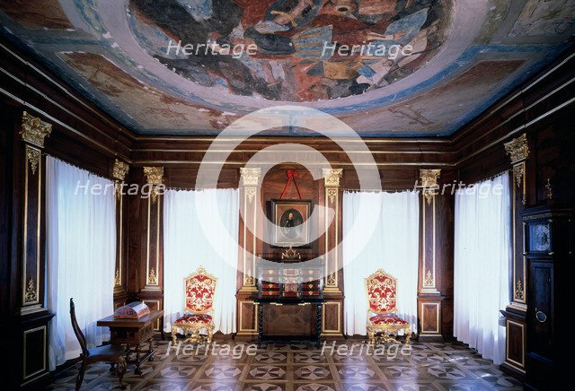 'The Walnut Study of the Menshikov Palace in Saint Petersburg', 1710s.  Artist: Giovanni Maria Fontana