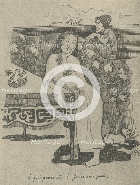 'Of What Are You Thinking? I Do Not Know', 1936. Artist: Paul Gauguin.