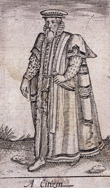 A citizen of London in civic costume, c1600. Artist: Anon