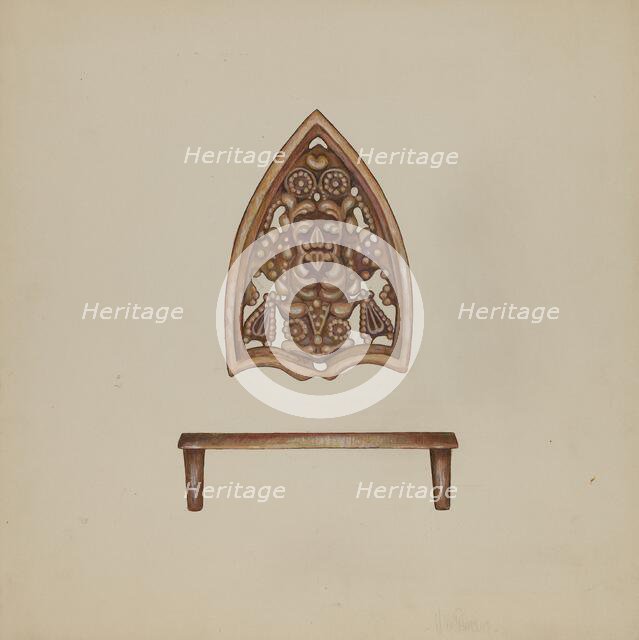 Flat Iron Holder, c. 1937. Creator: Vincent McPharlin.