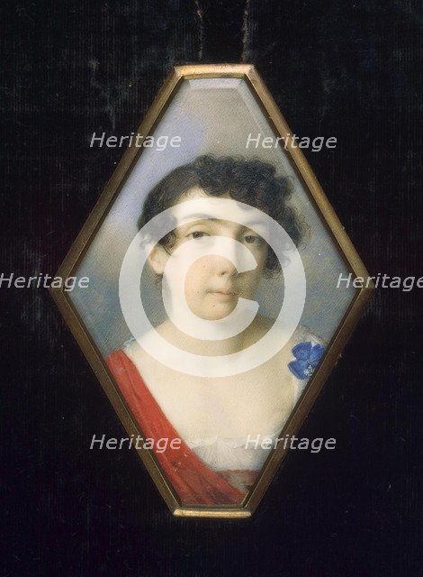 Portrait of Anna Mikhailovna Khitrovo, née Golenishcheva-Kutuzova (1782-1846), ca 1802. Artist: Anonymous  
