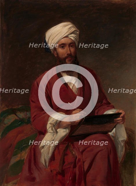 William Edward Dighton (1822-1853) in Middle Eastern Dress, ca. 1852-53. Creator: Frederick Goodall.