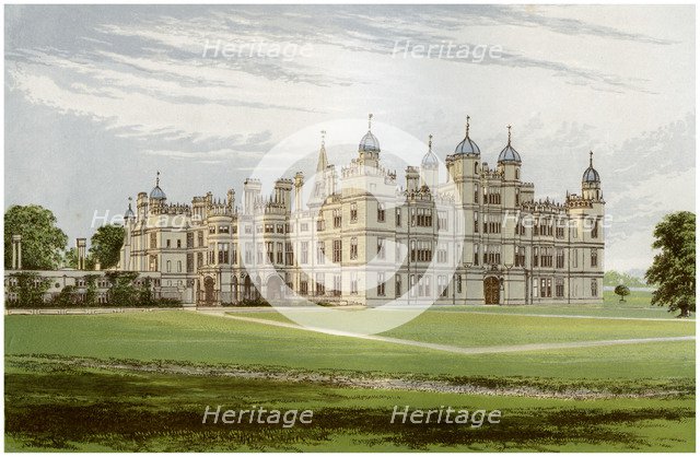 Burghley House, Lincolnshire, home of the Marquis of Exeter, c1880. Artist: Unknown