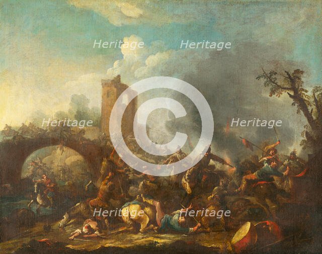 Battle Scene, 1740-1760. Creator: Unknown.