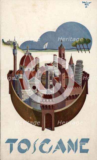 Tourist Brochure for Tuscany, Italy, 1932.