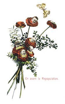 'Ahead Repopulation', French Postcard, c1900. Artist: Unknown