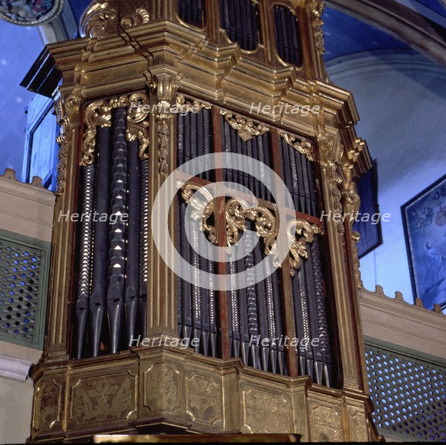 Detail of the organ of the Convent of San Jeronimo in Palma de Mallorca..