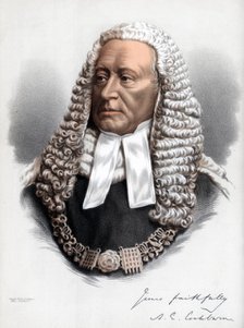 Sir Alexander James Edmund Cockburn, 12th Baronet, Lord Chief Justice of England, c1890.Artist: Cassell, Petter & Galpin