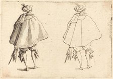 Gentleman in Large Mantle, Seen from Behind, c. 1617. Creator: Jacques Callot.