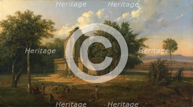 Javanese Temple in Ruins, 1860. Creator: Raden Saleh.