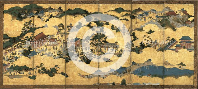 Scenes in and around Kyoto, ca 1690. Artist: Anonymous  