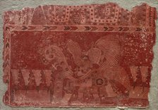 Mural Fragment with Elite Male and Maguey Cactus Leaves, 500-550. Creator: Unknown.