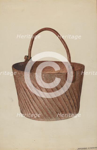 Wrought Iron Kettle, c. 1938. Creator: Arthur Stewart.