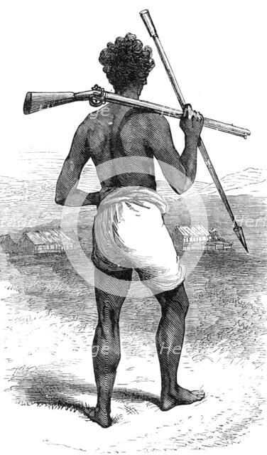 Sakalave policeman, Madagascar, 1881. Creator: Unknown.