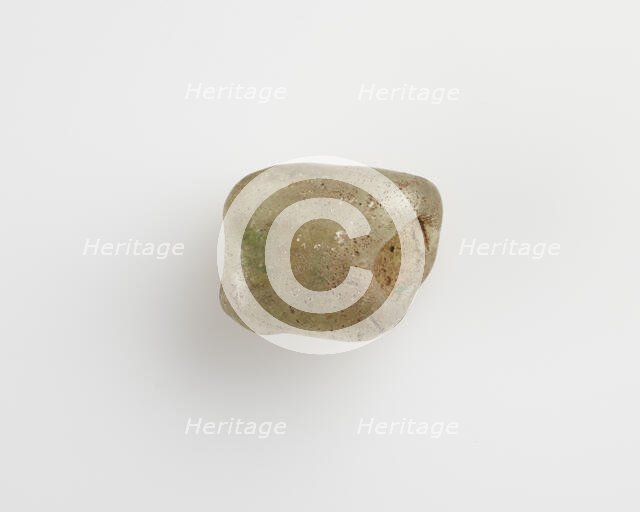 Bead of irregular form; longitudinal bore, Roman Period, 30 BCE-395 CE. Creator: Unknown.