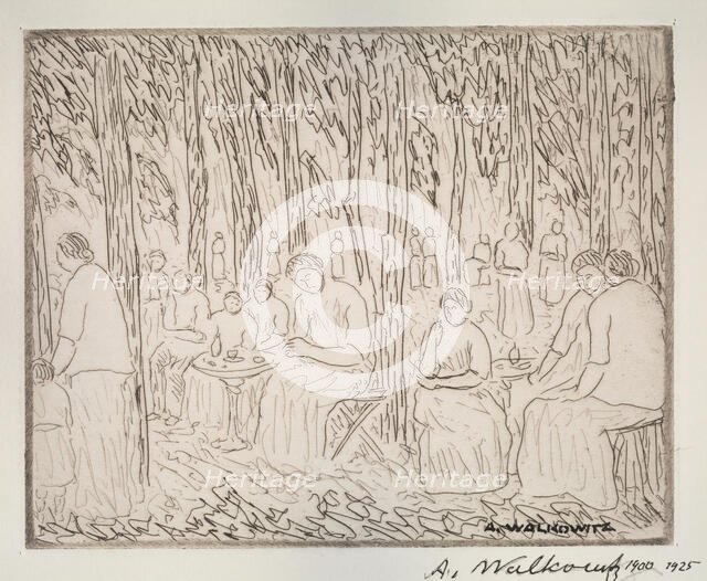 Under Two Trees, 1900-1925. Creator: Abraham Walkowitz.