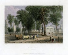 Yale College, New Haven, Connecticut, USA, 1838.Artist: J Sands