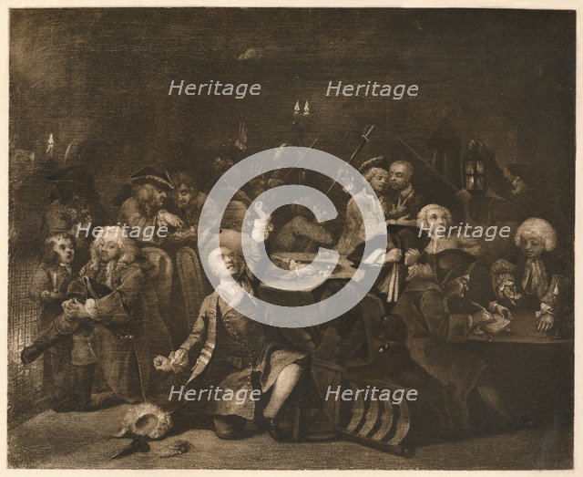 'A Rake's Progress - 6: The Gaming House', 1733.  Artist: William Hogarth.