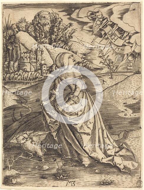 Woman with the Owl, 1500. Creator: Master MZ.