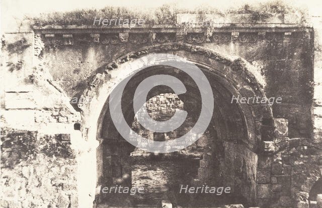 Jérusalem, Sainte-Marie-la-Grande, Portail, 1854. Creator: Auguste Salzmann.