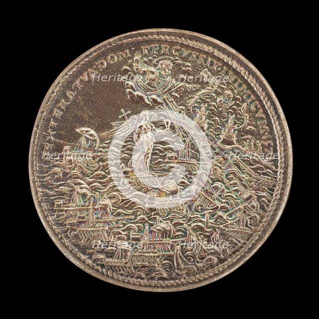 Battle of Lepanto [reverse], 1572. Creator: Gian Federigo Bonzagna.