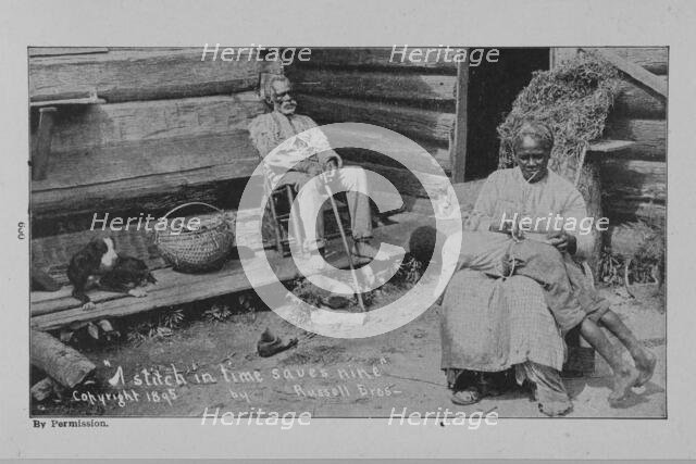 A stitch in time saves nine, 1902. Creator: Unknown.