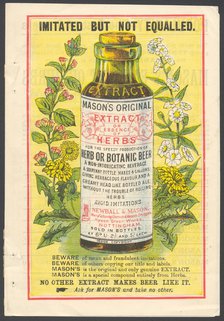 Newball & Mason Extract of Herbs, 1890s. Artist: Unknown