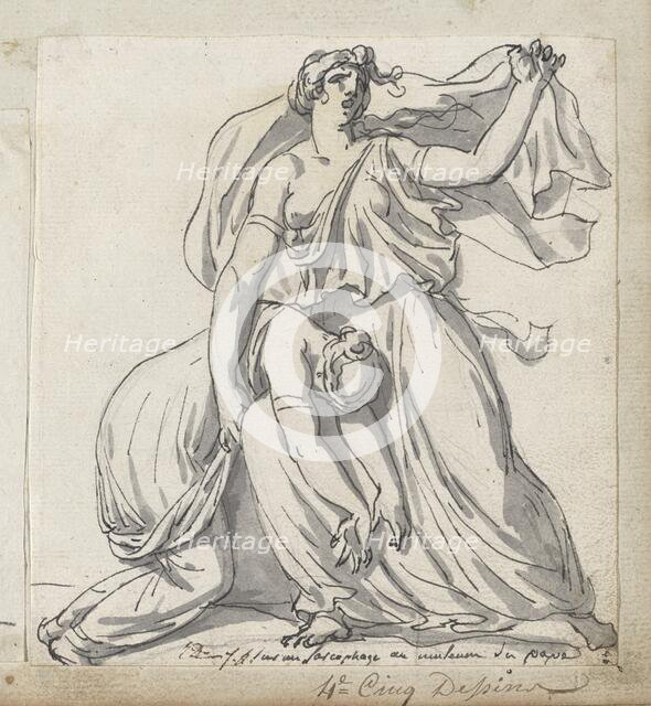 Niobe and Her Daughter, 1775/80. Creator: Jacques-Louis David.