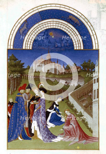 April, 1412-1416. Artist: Paul Limbourg