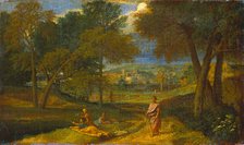 Southern Landscape with Resting Figures at a Lake, c1670s. Creator: Francisque Millet.