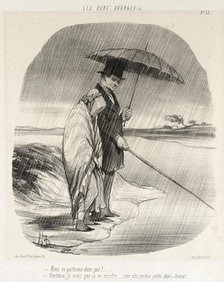 Nous ne partirons donc pas!..., 1847. Creator: Honore Daumier.