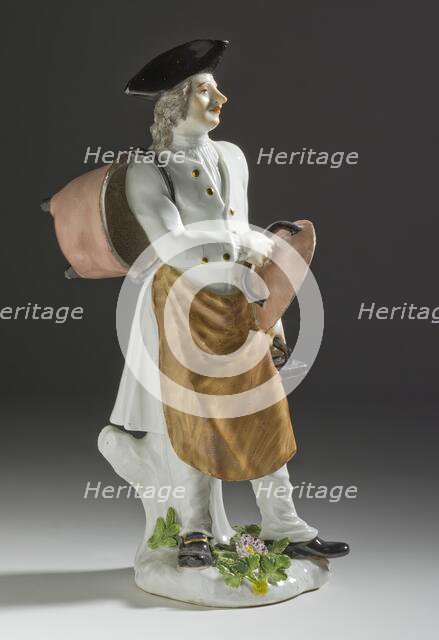 Laundryman (image 1 of 2), c.1748. Creators: Meissen Porcelain, Edme Bouchardon, Johann Joachim Kändler.