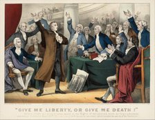 Give Me Liberty or Give Me Death!-Patrick Henry delivering his great speech on the Rights ..., 1876. Creators: Nathaniel Currier, James Merritt Ives, Currier and Ives.