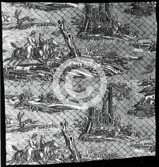 La Route de Jouy (The Road to Jouy) (Furnishing Fabric), France, 1815. Creator: Oberkampf Manufactory.