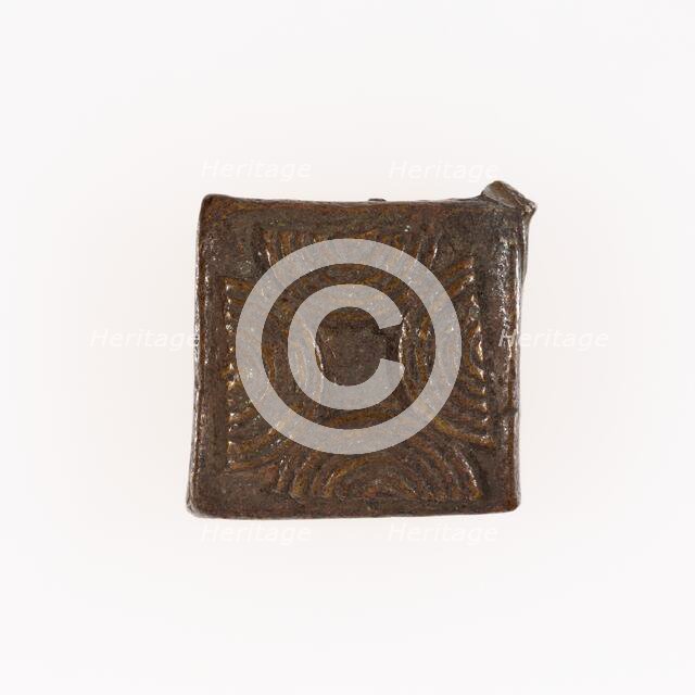 Goldweight with a Geometric Design, Ghana, 18th/19th century. Creator: Unknown.