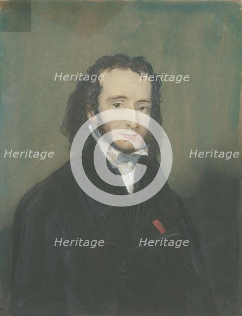 Portrait of Niccolò Paganini (1782-1840), First quarter of 19th century. Creator: Anonymous.