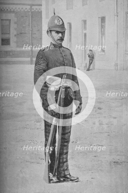'Sergeant, The Cameronians (Scottish Rifles)', c1880. Artist: Gregory & Co.