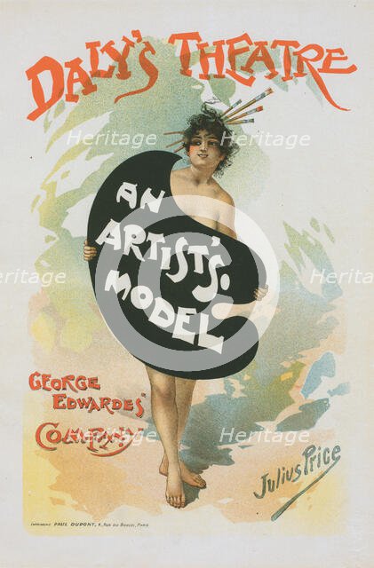 Affiche anglaise pour le Daly's Théâtre, "An Artist's Model", c1896. Creator: Julius Mendes Price.