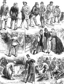Sketches at the Smithfield Club Cattle Show, 1881. Creator: Unknown.